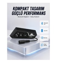 Mey İthalat® BT22 Motosiklet Kask İçi Bluetooth Kulaklık İnterkom Destekli Yeni Nesil