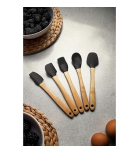 5 Parça Bambu Saplı Mini Supatula Seti