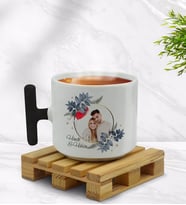 BK Gift Kişiye Özel İsimli Fotoğraflı Siyah T Kulplu Middle Kupa Bardak-34