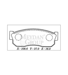 NISSAN SUNNY- B11 CD17- 84/86; ÖN FREN BALATASI BENZİNLİ TİP (DİSK) (108,6X37X16) (DAIWA) 41060-13A9