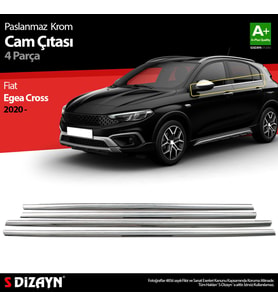 Fiat Egea Cross Krom Cam Çıtası 4 Prç. 2020 Üzeri