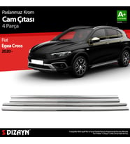 Fiat Egea Cross Krom Cam Çıtası 4 Prç. 2020 Üzeri