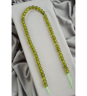 Peridot Doğal Taş Parlak Küre Kesim 8mm Dizi