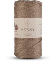 Simli 200 Gr Polyester Makrome Ipi Sütlü Kahve 2 Mm - 230 M Supla Ip ve çanta ipliği