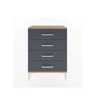 Arges Komodin 4 Çekmeceli 60x30x80 Çam-Antrasit