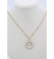 STİL İNCİSİ/XUPING JEWELRY DAİRE ZİRKON TAŞLI KOLYE (Altın Rengi)