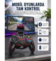 Kablosuz Oyun Kolu Bluetooth Joystick Gamepad Android Uyumlu