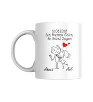 Kişiye Özel Love Sevgili Temalı Kupa Bardak