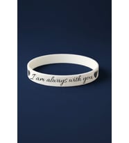 “I Am Always With You” Kalpli Kadın Erkek Silikon Bileklik – Sevgiliye Anlamlı Hediye