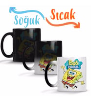 Bob Esponja Sünger Bob Sihirli Kupa Bardak Porselen