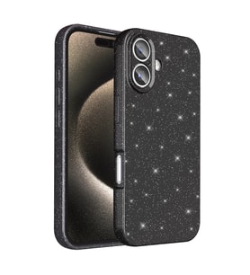 Apple iPhone 16 Kılıf Kamera Korumalı Simli Lüks Zore Koton Kapak