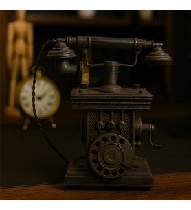 Dekoratif Metal Nostaljik Telefon (Karışık)