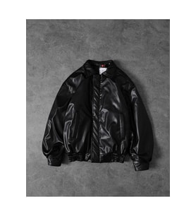 Erkek 90’s Vintage Kalıp Oversize Deri Ceket (Siyah)