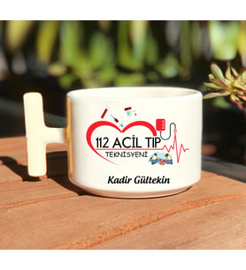 112 Acil Tıp Teknisyenine Özel  Nescafe Fincanı