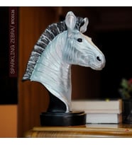 Simli desenli köpüklü zebra heykeli – vahşi yaratık figürü, dekoratif –Mükemel orijinal tasarım