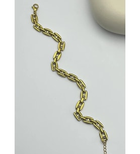 Çelik Gold Tasarım Bileklik - 25-blk132