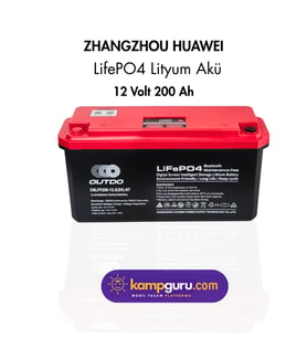 OUTDO 12 VOLT 200 AMPER LİTYUM AKÜ ( Huawei LİTHİUM Battery )