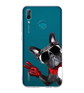 PrintiFy Huawei P Smart 2019 ile Uyumlu Köpek 2 Kamera Korumalı Şeffaf Kılıf