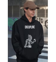 Disiplin Bodybuilding Fitness Baskılı Unisex Oversize Anime Hoodie