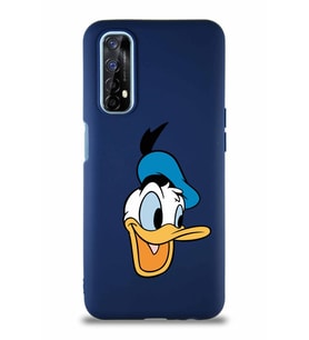 Realme 7 Soft Premier Kapak Donald Duck-A Tasarımlı Silikon Kılıf - Lacivert (Şeffaf)
