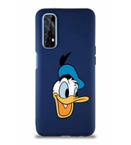 Realme 7 Soft Premier Kapak Donald Duck-A Tasarımlı Silikon Kılıf - Lacivert (Şeffaf)