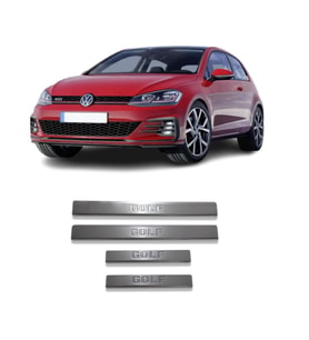Volkswagen Golf 7 Krom Kapı Eşiği 4 Prç. 2013-2019  Arası Paslanmaz Çelik