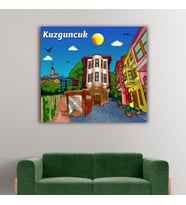 Kuzguncuk Tasarımlı Kanvas Tablo