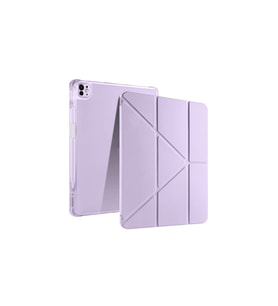 iPad PRO 13 2024 Uyumlu Kalem Bölmeli Akıllı Uyku Modlu Trifolding A2925 / A2926 Tablet Kılıfı