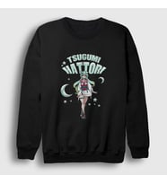 Presmono Unisex Siyah Hattori Tsugumi Anime Orient Sweatshirt 485001tt
