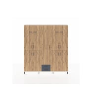 Arges Dolap 10 Raflı 2 Çekmeceli 4 Askılı 220x30x243 Aytaşı-Çam/Antrasit
