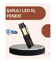 Mey İthalat® Alüminyum Gövdeli 2000 Lümen Güçlü LED El Feneri