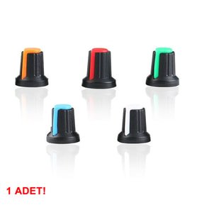 Plastik Pot Başlığı 6mm Potansiyometre Rotary Enkoder Ses Voltaj Kontrol 360 Derece