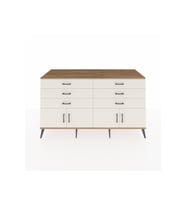 Kronos Konsol 2 Raflı 6 Çekmeceli 4 Kapaklı 176x59x99 Çam-Aytaşı