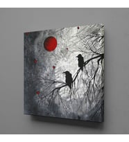YAĞLI BOYA KARGA KANVAS TABLO 160x160cm