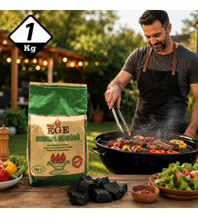1 kg Mangal Kömürü - Çıra Hediyeli - Meşe Kömürü