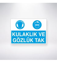 Kulaklık ve Gözlük Tak 21x28 Arkası Yapışkanlı Levha