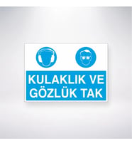 Kulaklık ve Gözlük Tak 21x28 Arkası Yapışkanlı Levha