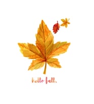Hello Fall Yazılı Retro Ahşap Poster Tablo