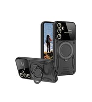 Samsung Galaxy S24 Fe Kılıf Joy Lens Standlı Kapak - Siyah