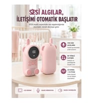 Mey İthalat® Uzun Menzilli Bebek Telsizi 1-3 Km Çekim 22 Kanal LCD Ekran VOX Şarjlı