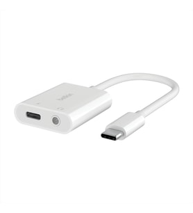 Belkin Rockstar™ 3,5 Mm Ses + Usb-C® Şarj Adaptörü, Usb-C 60W Güç Dağıtımlı Kulaklık Adaptörü Iphone (Çok Renkli)