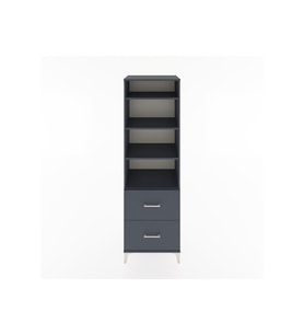 Hyperion Dolap 4 Raflı 2 Çekmeceli 60x44x195 Antrasit-Antrasit