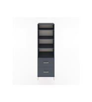 Hyperion Dolap 4 Raflı 2 Çekmeceli 60x44x195 Antrasit-Antrasit