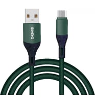 6A 100W USB A to Micro Data ve Hızlı Şarj Kablosu 1 Metre Yeşil