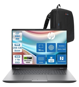HP Zbook Fury G1I Intel Ultra 9 285HX Ddr5 256GB 1tb SSD 16GB/RTXPRO4000 Blackwell Wuxga (1920 x 1200) IPS 400NIT Wi-Fi7+Bt 5.4 Windows 11 Pro Aı Iş Istasyonu 5F9Q9ESP64 + Zettaçanta