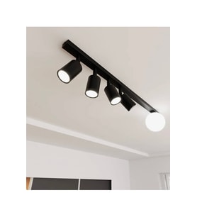 100 cm Tavan Avize 4’lü Hareketli GU10 Spot Opal Cam E27 OS RAM Pana sonic Tasarruflu Led Ampül