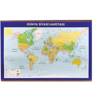 DÜNYA SİYASİ ve FİZİKİ HARİTASI (Çıtalı)