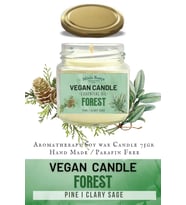 Aromaterapi Vegan Soyawax Mumu, Orman - Forest- Çam, Ada Çayı, 75gr