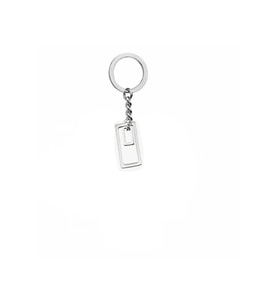 Modern Geometrik Tasarım Anahtarlık – Zamak Metal Unisex Minimal ve Soyut Aksesuar