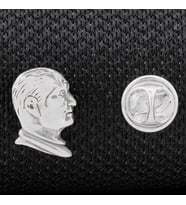 Atatürk Siületli 925 Ayar Gümüş Rozet Yaka İğnesi